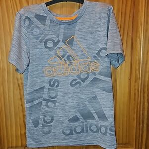 Adidas Kids Grey Graphic T-Shirt